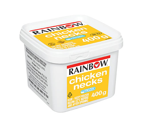 Rainbow Chicken Frozen Necks 400g