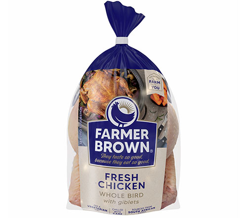 Farmer Brown whole bird in a bag