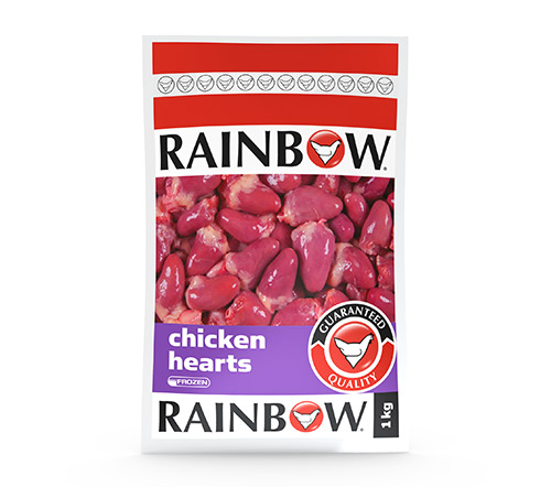 RAINBOW Chicken hearts