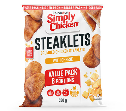 SIMPLY CHICKEN VALUE STEAKLETS Cheese 520g