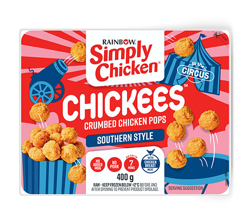 Rainbow Simply Chicken Chickees Pops Southern Style Original 400g