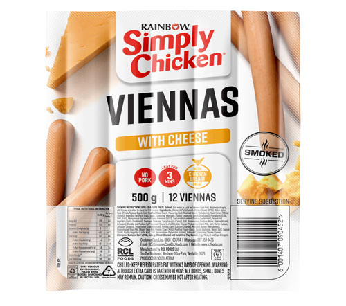Simply Chicken Viennas 500g