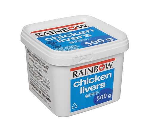 Rainbow Chicken frozen livers 500g