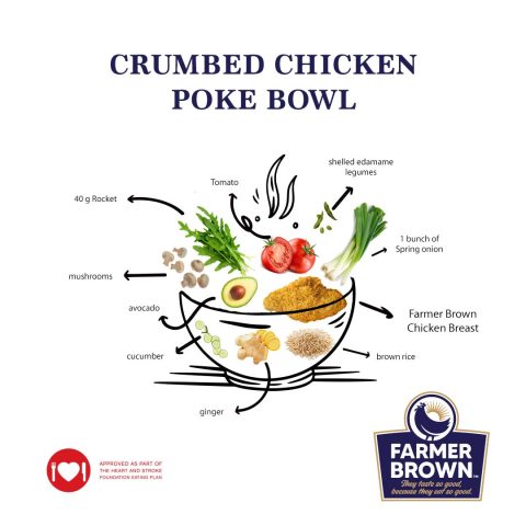 Farmer Brown Crumbed Chicken Poke Bowl